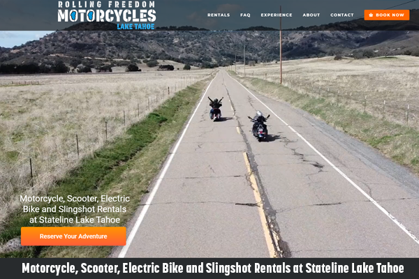 Motorcycle, Scooter, Electric Bike and Slingshot Rentals at Stateline Lake Tahoe